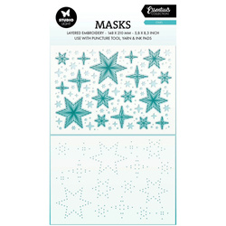 STUDIOLIGHT Mixed Media Schablone STENCIL für Decoupage Scrapbooking - Stars