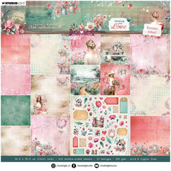 STUDIOLIGHT Set 12 Blatt 30x30cm doppelseitig Scrapbooking Papier - Sending You Love