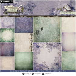 STUDIOLIGHT Set 36Blatt 20x20cm doppelseitig Scrapbooking Papier, Grunge Collection