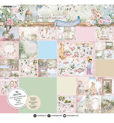 STUDIOLIGHT Set 36Blatt 20x20cm doppelseitig Scrapbooking Papier, Small Designs & Elements Romantic Moments