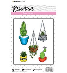 STUDIOLIGHT - Transparent Stempel - Essential Nr 307, Kaktus, Blumen