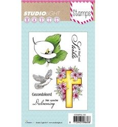 STUDIOLIGHT - Transparent Stempel Motivstempel Clear Stamp - Calla, kreuz