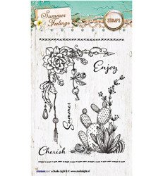 STUDIOLIGHT - Transparent Stempel - Summer Feelings, Kaktus, Blumen