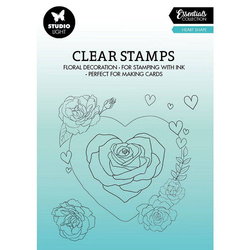 STUDIOLIGHT - Transparenten Stempel - Heart, Herz mit Blumen