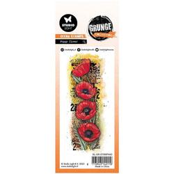 STUDIOLIGHT - Transparenten Stempel - Poppy flower Grunge collection Mohnblumen