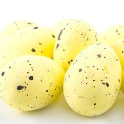 STYROPOREIER Ostern Dekoration Ostereier Eggs 24 Stück, 3,5 cm gelb