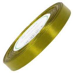 Satinband 12 mm - Olive - 32 lfm