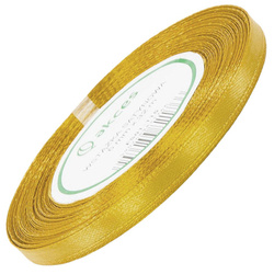 Satinband 6 mm - Gold - 32 lfm