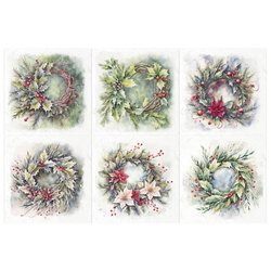 Scrapbooking-Bastelpapier-Set reis - ITD - RSM140 Weihnachtsgirlanden