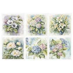 Scrapbooking-Bastelpapier-Set reis - ITD - RSM143 Sommerblumensträuße