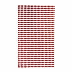 Selbstklebende Kristalle 3mm 806Stück Rot