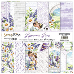 Set 24 Blatt 15x15 doppelseitig Scrapbooking Papier Set - SCRAPBOYS - Lavender Love
