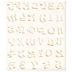 Silikonform - Alphabet Buchstaben groß + Zahlen - PENTART