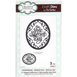 Stanzform Präge Stanzschablone Cutting Die -Creative Expressions - Ornate Oval - Special day CED5413