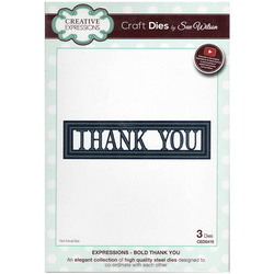 Stanzform Präge Stanzschablone Cutting Die - Creative Expressions - Thank You CED5419