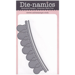 Stanzform Präge Stanzschablone Cutting Die - Die-namics - Ornament Banner Kette mit Kugeln