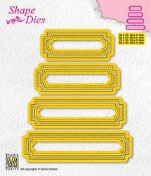 Stanzform Präge Stanzschablone Cutting Die - Nellie`s - SD206 Etikettenrahmen
