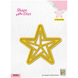 Stanzform Präge Stanzschablone Cutting Die - Nellie`s - SD284 Sterne Origami Stern