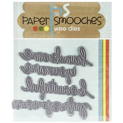 Stanzform Präge Stanzschablone Cutting Die - Paper Smooches - Kudos Wörter