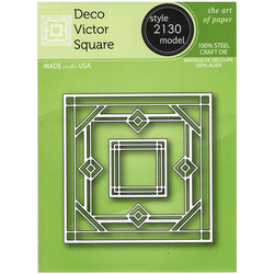 Stanzform Präge Stanzschablone Cutting Die - Poppystamps - Deco Victor Square - Rahmen im Art déco-Stil