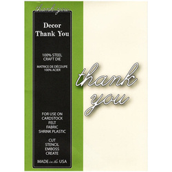 Stanzform Präge Stanzschablone Cutting Die - Poppystamps - Dekor Thank You 1314 - Aufschrift