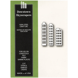 Stanzform Präge Stanzschablone Cutting Die - Poppystamps - Downtown Skyscrapers - Wolkenkratzer Gebäude