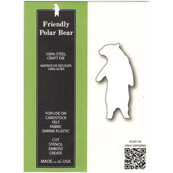 Stanzform Präge Stanzschablone Cutting Die - Poppystamps - Friendly Polar Bear Eisbär