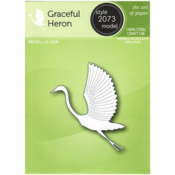 Stanzform Präge Stanzschablone Cutting Die - Poppystamps - Graceful Heron Reiher