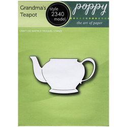 Stanzform Präge Stanzschablone Cutting Die - Poppystamps - Grandma's Teapot Teekanne