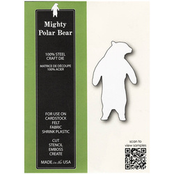 Stanzform Präge Stanzschablone Cutting Die - Poppystamps - Mighty Polar Bear Eisbär