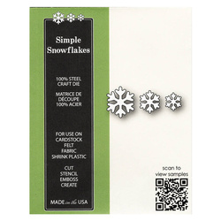 Stanzform Präge Stanzschablone Cutting Die - Poppystamps - Simple Snowflakes