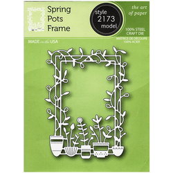 Stanzform Präge Stanzschablone Cutting Die - Poppystamps - Spring Post Frame mit Blumen