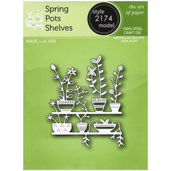 Stanzform Präge Stanzschablone Cutting Die - Poppystamps - Spring Post Regale mit Blumen