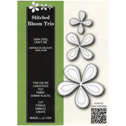 Stanzform Präge Stanzschablone Cutting Die - Poppystamps - Stitched Bloom Trio - Blumen
