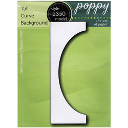 Stanzform Präge Stanzschablone Cutting Die - Poppystamps - Tall Curve Hintergrundplatte oval