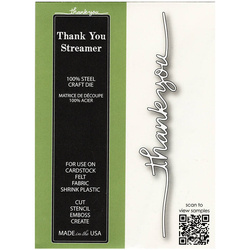 Stanzform Präge Stanzschablone Cutting Die - Poppystamps - Thank You Streamer