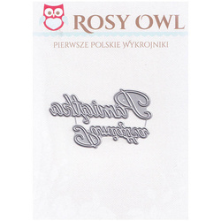 Stanzform Präge Stanzschablone Cutting Die - Rosy Owl - Pamiątka