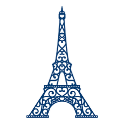 Stanzform Präge Stanzschablone Cutting Die - Zerfetzte Spitze - Eiffelturm Eiffelturm Paris