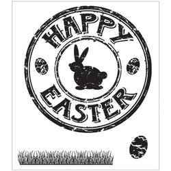 Stempel Transparent Stempel Motivstempel Clear Stamp - Happy Easter Frohe Ostern, Häschen