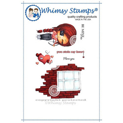 Stempel - Whimsy Stamps - Hüterin der Herzen - girl amor