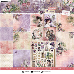 Studio Light Setz von 12Stk 30x30cm Scrapbooking Papier - Victorian Dreams