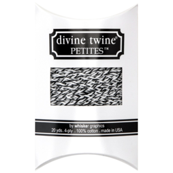 Sznurek Black Licorice Divine Twine - 18,2m - Whisker Graphics - biało-czarny