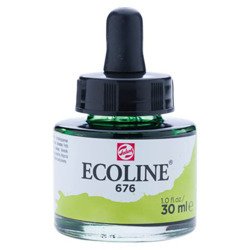 TALENS Ecoline Flüssigkeit Aquarellfarbe Liquid Dye-Based Ink 30ml, Grass Green 676