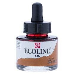 TALENS Ecoline Flüssigkeit Aquarellfarbe Liquid Dye-Based Ink 30ml, Sepia 416