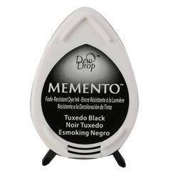 TSUKINEKO Memento Drop - Stempelkissen, Tuxedo Black, schwarz, 362900