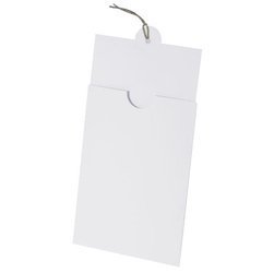 Tasche für Text + Einlegeblatt - weiß 10,5 x 14 cm