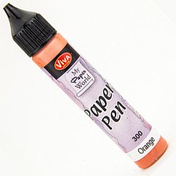 VIVA DECOR - Paper Pen - Papier Stift - orange