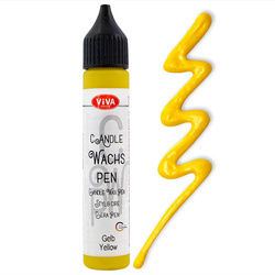 VIVA DECOR Wachs Pen - gelb - Kerzenwachs-Stift