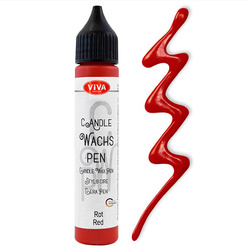 VIVA DECOR Wachs Pen - rot - Kerzenwachs-Stift