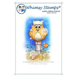 WHIMSY STAMPS - Gummistempel Motivstempel Autumn Owl  Herbst Eule